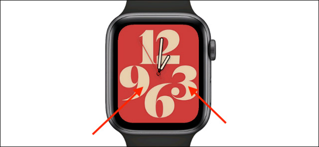 Đặt và giữ 2 ngón tay trên màn hình Apple Watch