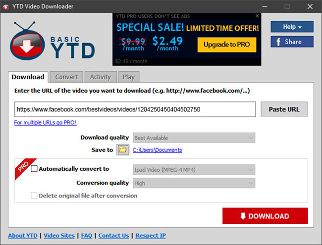 YTD Video Downloader 5.9.15: Công cụ tải video dễ sử dụng