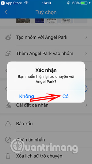 Hiện lại tin nhắn