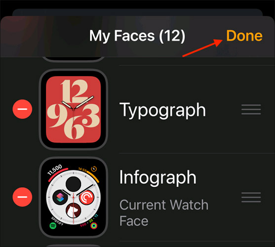 Nhấn vào nút “Done” để lưu.