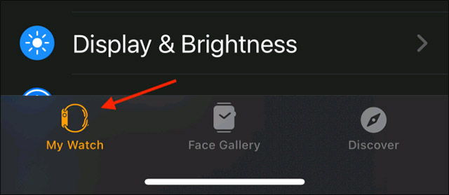 Nhấn vào “My Watch”
