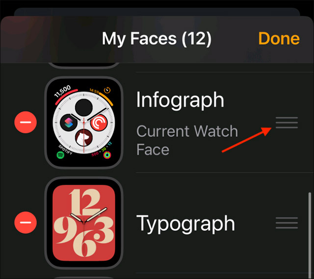 Nhấn và giữ biểu tượng tay cầm