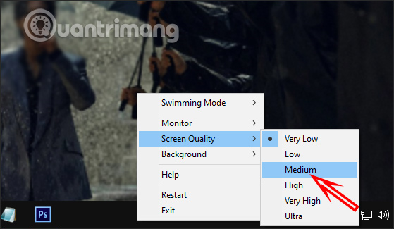 Thay chất lượng hiển thị