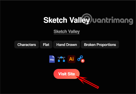 Truy cập website gốc