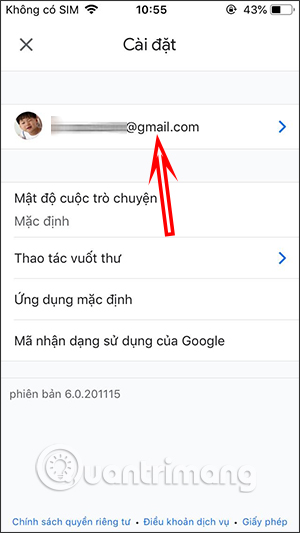 Chọn email 