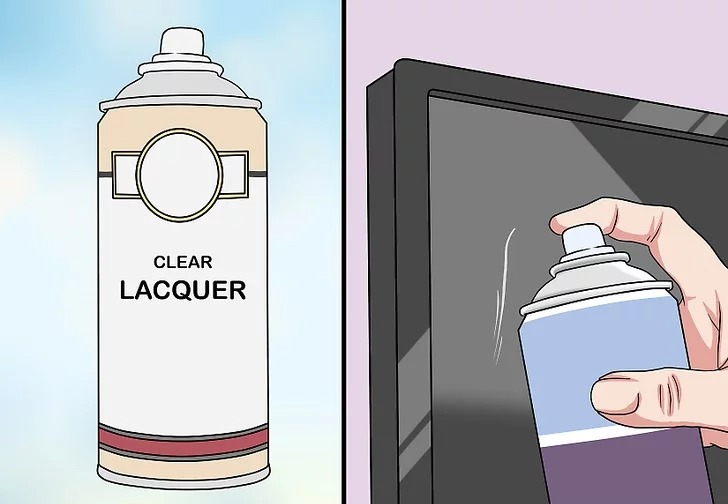 Sử dụng bình xịt sơn mài xịt lên vết xước