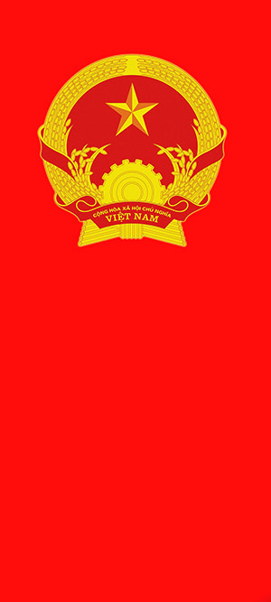 Biểu tượng - Logo - [Quốc huy Cộng hòa Nhân dân Trung Hoa] Quốc huy Trung  Hoa có dạng hình tròn nền đỏ, ở giữa là hình ảnh Thiên An Môn, bên