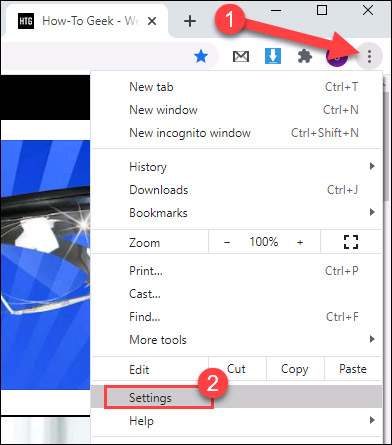 Chọn “Settings”