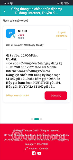 Mua gói cước