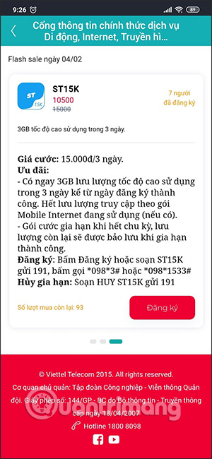 Đăng ký gói ST15K