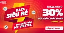Cách mua gói data Viettel giảm giá 30%