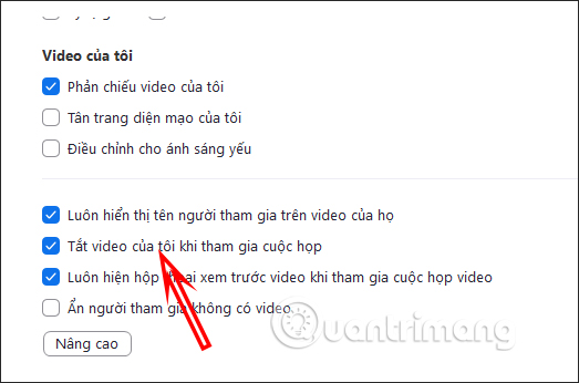 Tắt camera trước khi học 