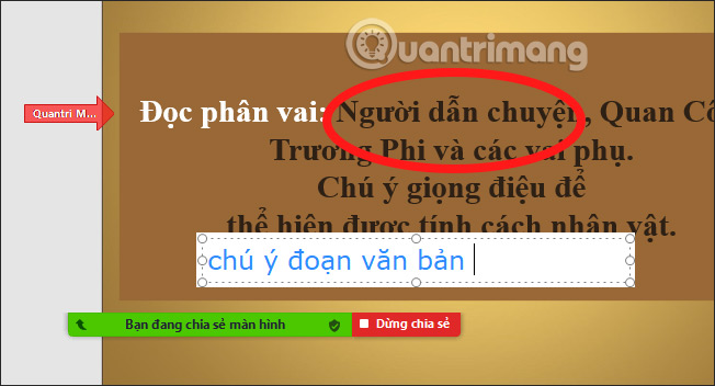 Tạo chú thích