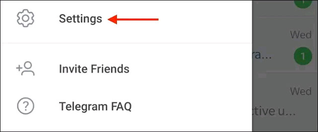Chọn tùy chọn “Settings”