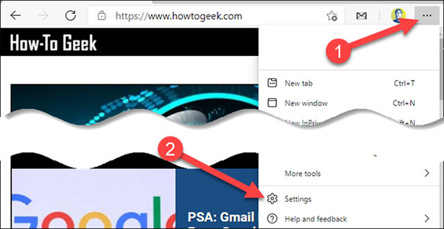 Bấm vào “Settings”