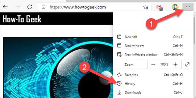Nhấp vào biểu tượng menu ba chấm