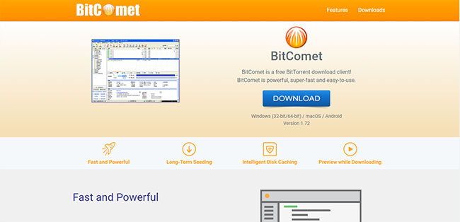 BitComet là một BitTorrent client miễn phí được thiết kế cho Microsoft Windows