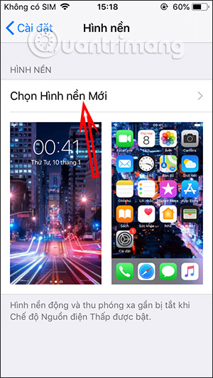 Chọn hình nền