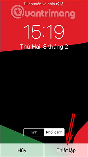 Chọn cài hình nền