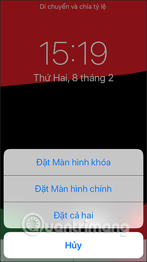 Chọn cài hình nền Black Unity