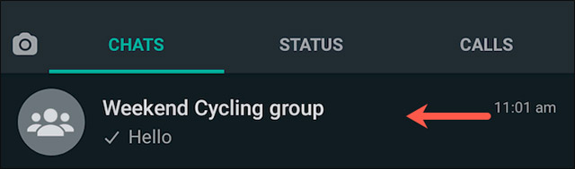 Nhấn vào tên nhóm