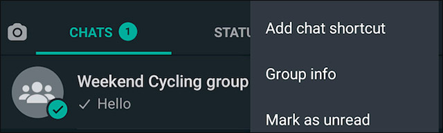 Truy cập mục “Group Info”