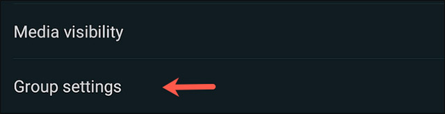 Bấm “Group Settings”