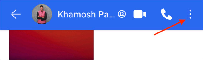 Nhấn vào biểu tượng menu ba chấm dọc