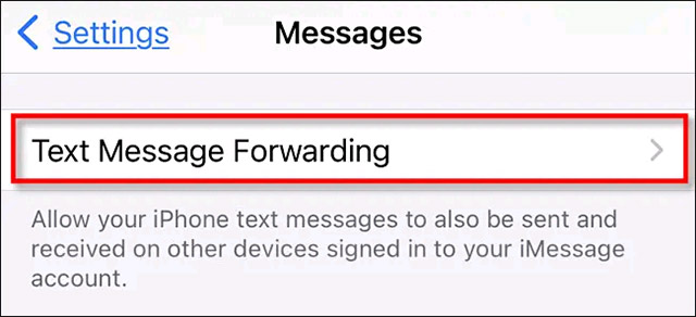 Text Message Forwarding