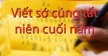 Cách viết sớ cúng giao thừa, viết sớ cúng tất niên 2026