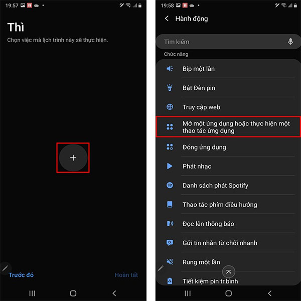 Chọn mở ứng dụng