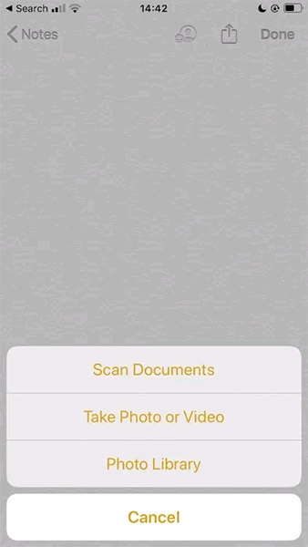 Nhấn vào Scan Documents