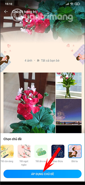 áp dụng chủ đề