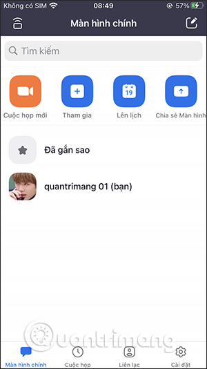 Giao diện Zoom
