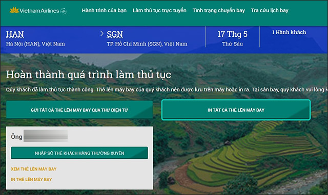 Hoàn thành thủ tục 