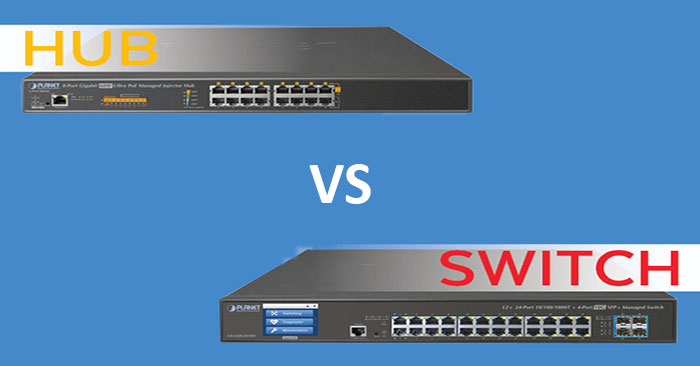 Difference between Hub and Switch