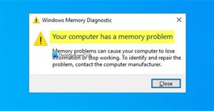 Cách sửa lỗi "memory problem" trên Windows 10