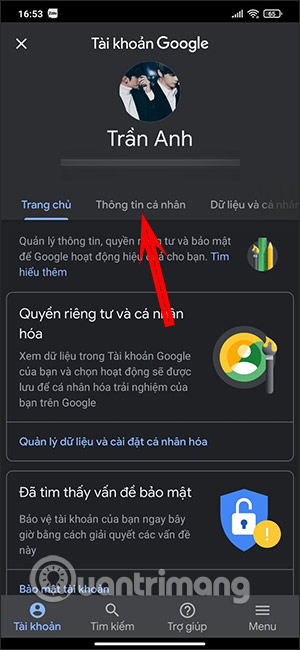 Thông tin cá nhân