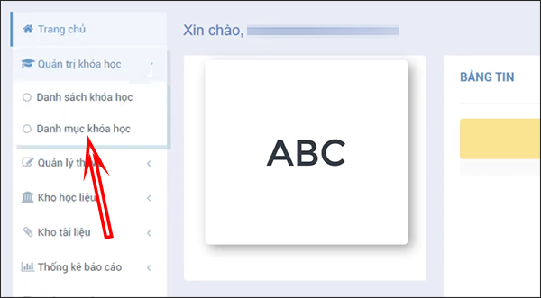 danh sách khóa học