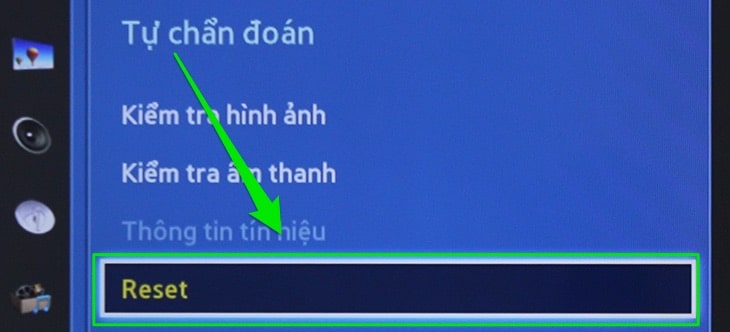 Chọn Reset