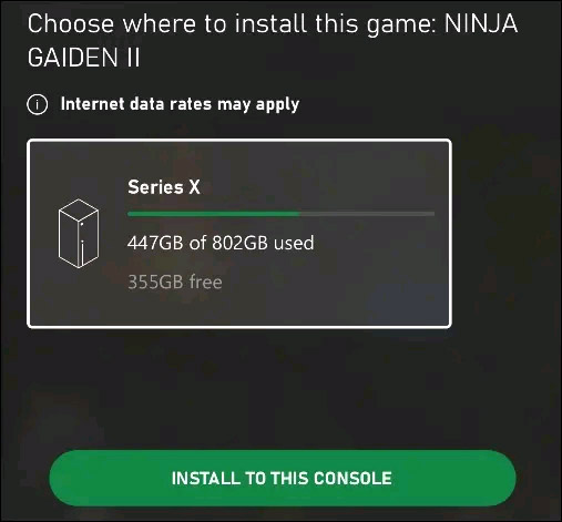 Nhấn vào “Install to This Console”