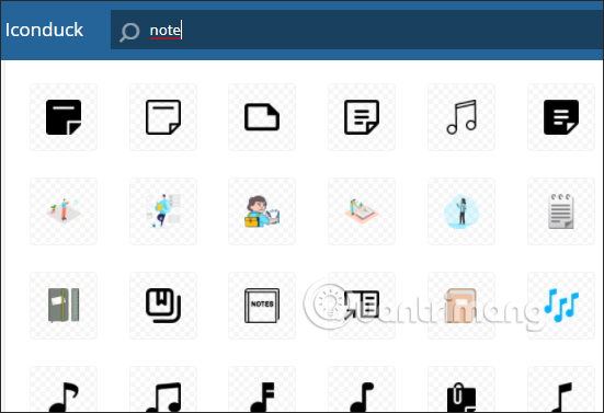 Nhập icon từ khóa