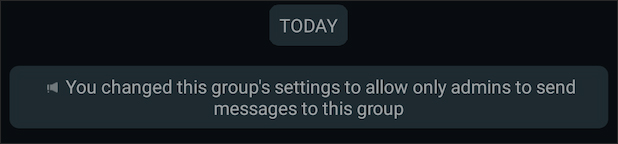 Thông báo nhóm chat 