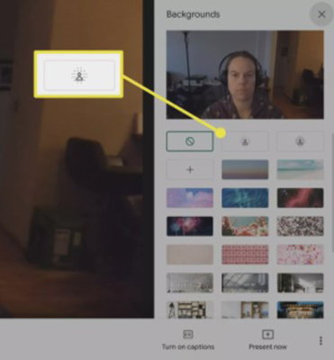Cách làm mờ hậu cảnh trên Google Meet 4 blur background gg meet 3