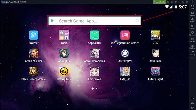 NoxPlayer cho phép sử dụng các ứng dụng điện thoại trên máy tính