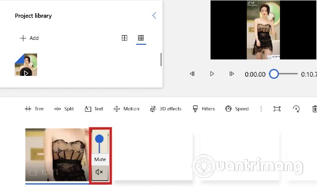 Tắt âm thanh của video
