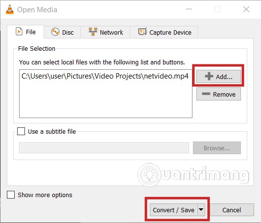 Thêm video cần chỉnh sửa