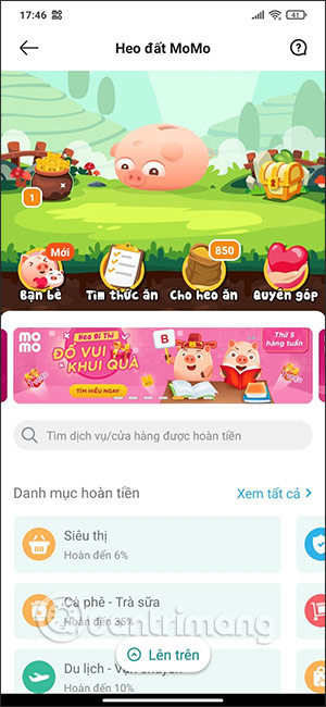 MoMo Piggy Bank interface