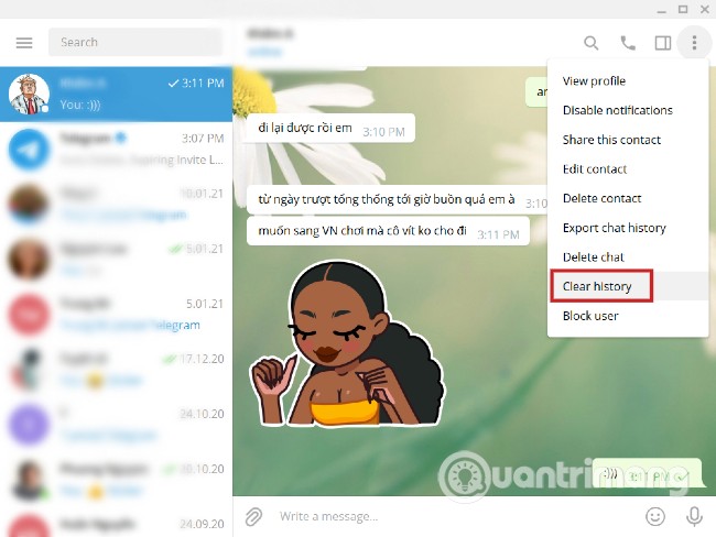 Cách cài Telegram trên Windows 10 tự động xóa tin nhắn