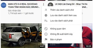 Cách sử dụng nút "Không quan tâm" trên YouTube